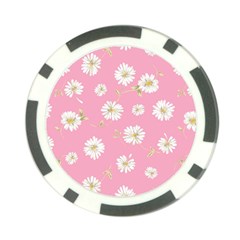 Pink Flowers Poker Chip Card Guard by NouveauDesign