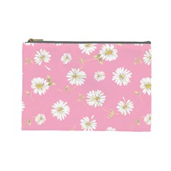 Pink Flowers Cosmetic Bag (large)  by NouveauDesign