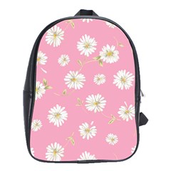 Pink Flowers School Bag (large) by NouveauDesign