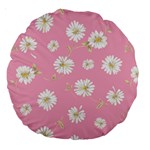 pink flowers Large 18  Premium Round Cushions Front