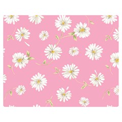 Pink Flowers Double Sided Flano Blanket (medium)  by NouveauDesign