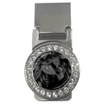 Black and White Leaves Photo Money Clips (CZ)  Front