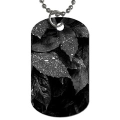 Black and White Leaves Photo Dog Tag (One Side)