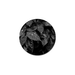 Black and White Leaves Photo Golf Ball Marker