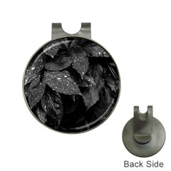 Black and White Leaves Photo Hat Clips with Golf Markers