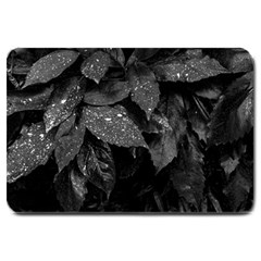 Black and White Leaves Photo Large Doormat 