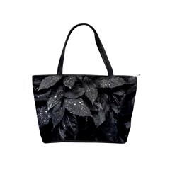 Black And White Leaves Photo Shoulder Handbags by dflcprintsclothing