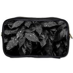 Black and White Leaves Photo Toiletries Bags 2-Side