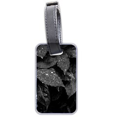 Black and White Leaves Photo Luggage Tags (Two Sides)