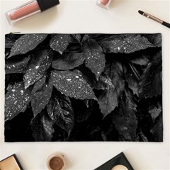 Black and White Leaves Photo Cosmetic Bag (XXL) 