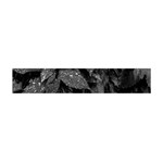 Black and White Leaves Photo Flano Scarf (Mini) Front