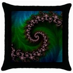 Benthic Saltlife Fractal Tribute for Reef Divers Throw Pillow Case (Black) Front