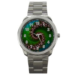 Benthic Saltlife Fractal Tribute For Reef Divers Sport Metal Watch by jayaprime