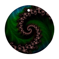 Benthic Saltlife Fractal Tribute For Reef Divers Round Ornament (two Sides) by jayaprime