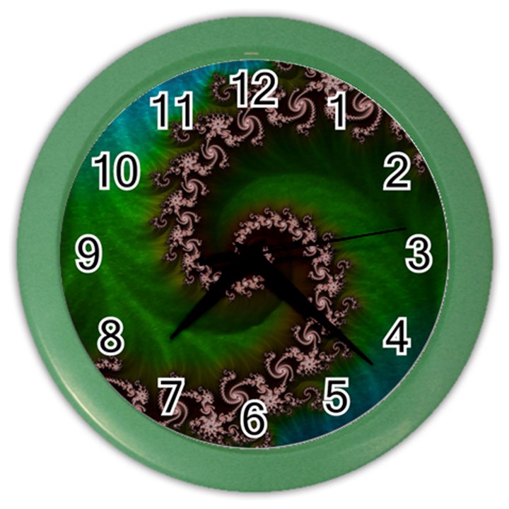 Benthic Saltlife Fractal Tribute for Reef Divers Color Wall Clocks