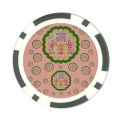 Sankta Lucia With Friends Light And Floral Santa Skulls Poker Chip Card Guard by pepitasart