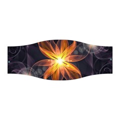 Beautiful Orange Star Lily Fractal Flower At Night Stretchable Headband by jayaprime