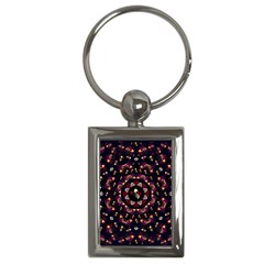 Floral Skulls In The Darkest Environment Key Chains (rectangle)  by pepitasart