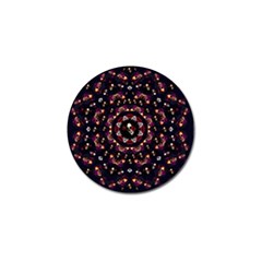 Floral Skulls In The Darkest Environment Golf Ball Marker by pepitasart