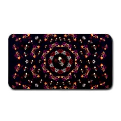 Floral Skulls In The Darkest Environment Medium Bar Mats by pepitasart