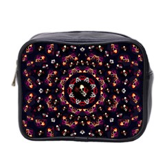 Floral Skulls In The Darkest Environment Mini Toiletries Bag 2-side by pepitasart