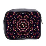 Floral Skulls In The Darkest Environment Mini Toiletries Bag 2-Side Back