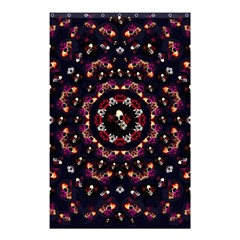 Floral Skulls In The Darkest Environment Shower Curtain 48  X 72  (small)  by pepitasart