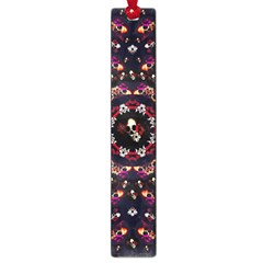 Floral Skulls In The Darkest Environment Large Book Marks by pepitasart