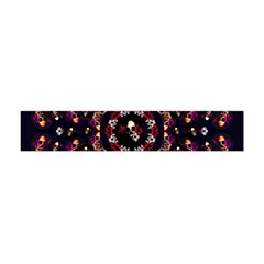 Floral Skulls In The Darkest Environment Flano Scarf (mini) by pepitasart