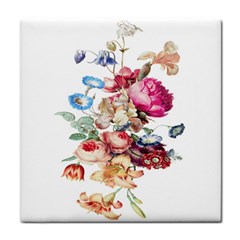 Fleur Vintage Floral Painting Tile Coasters by Celenk