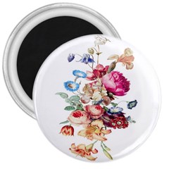 Fleur Vintage Floral Painting 3  Magnets by Celenk