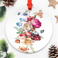 Fleur Vintage Floral Painting Ornament (round) by Celenk