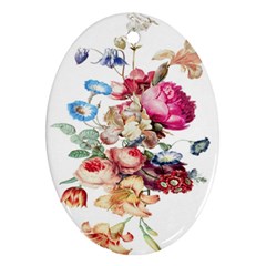 Fleur Vintage Floral Painting Ornament (oval) by Celenk