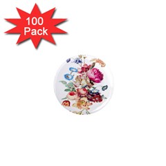 Fleur Vintage Floral Painting 1  Mini Magnets (100 Pack)  by Celenk