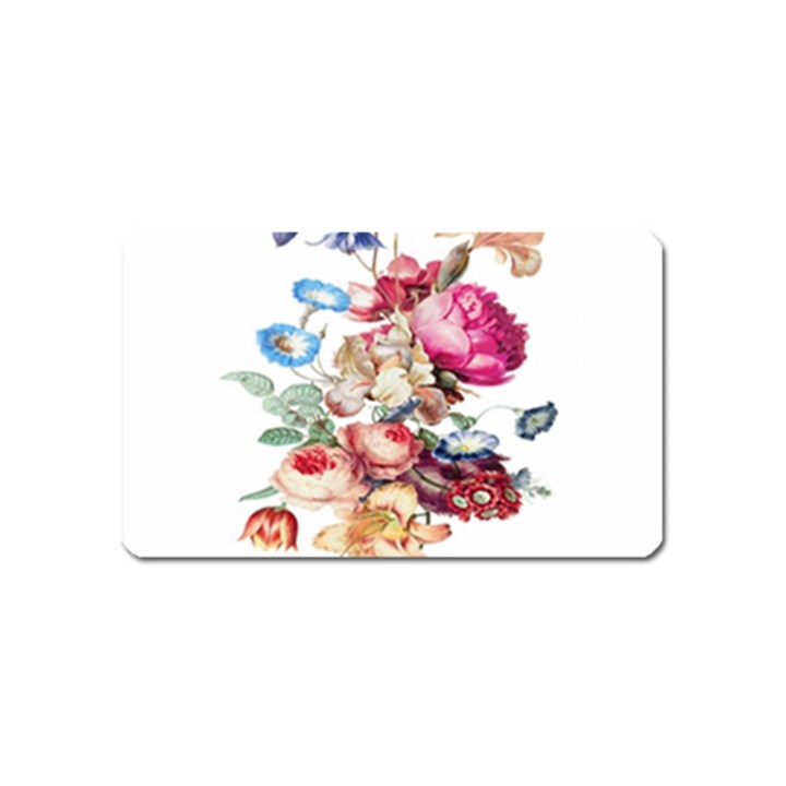 Fleur Vintage Floral Painting Magnet (Name Card)