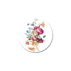 Fleur Vintage Floral Painting Golf Ball Marker (10 Pack) by Celenk