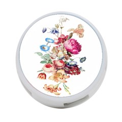 Fleur Vintage Floral Painting 4-port Usb Hub (one Side) by Celenk