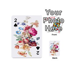 Fleur Vintage Floral Painting Playing Cards 54 (mini)  by Celenk