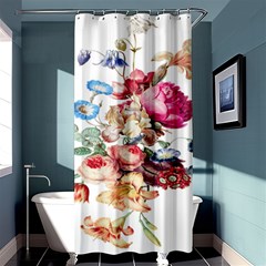 Fleur Vintage Floral Painting Shower Curtain 36  X 72  (stall)  by Celenk