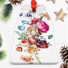 Fleur Vintage Floral Painting Bell Ornament (two Sides) by Celenk