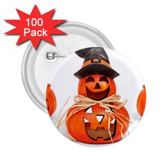 Funny Halloween Pumpkins 2 25  Buttons (100 Pack) 