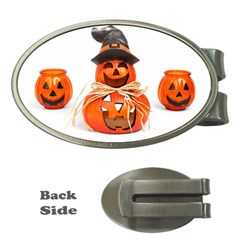 Funny Halloween Pumpkins Money Clips (oval) 