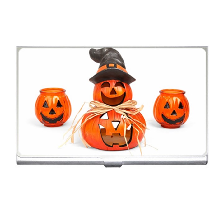 Funny Halloween Pumpkins Business Card Holders