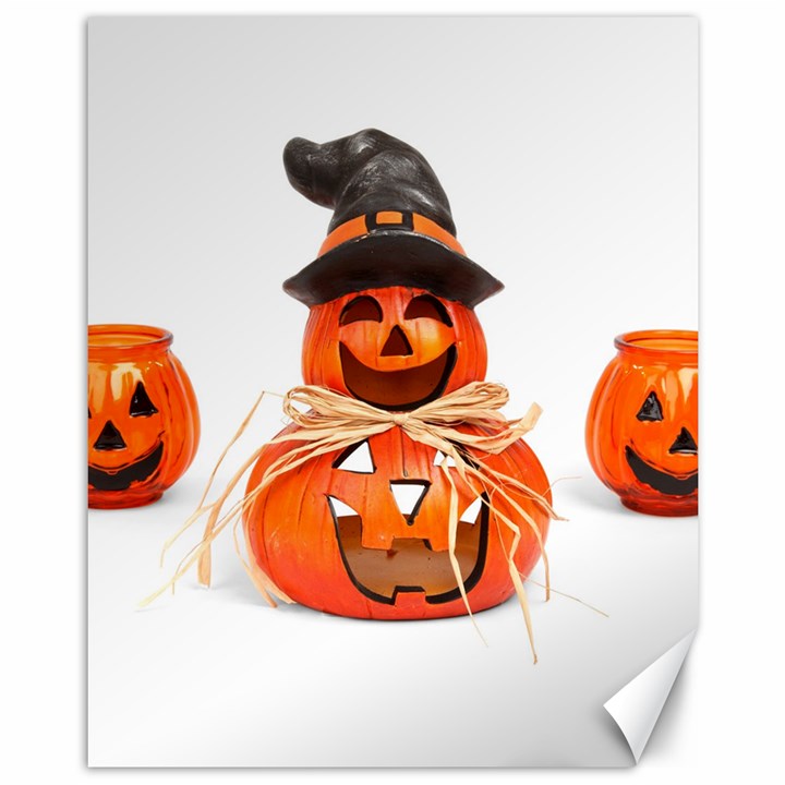 Funny Halloween Pumpkins Canvas 11  x 14  