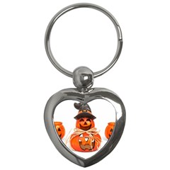 Funny Halloween Pumpkins Key Chains (heart)  by gothicandhalloweenstore