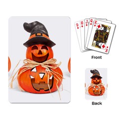 Funny Halloween Pumpkins Playing Card