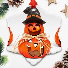 Funny Halloween Pumpkins Ornament (snowflake)