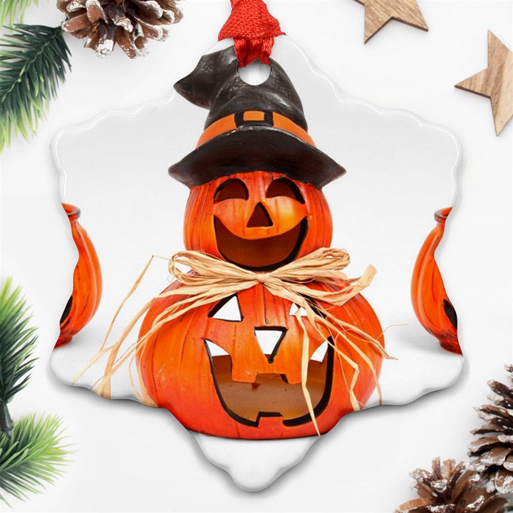 Funny Halloween Pumpkins Ornament (Snowflake)