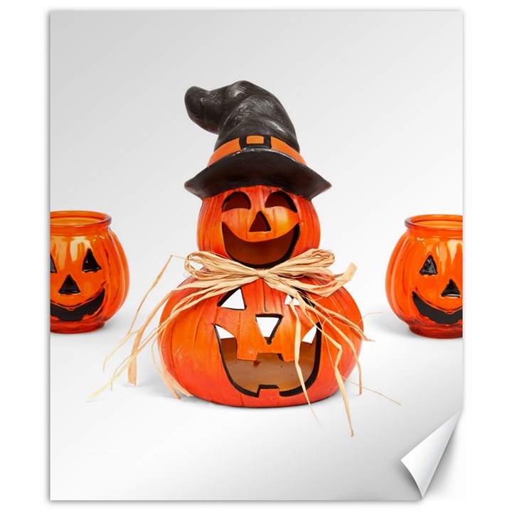 Funny Halloween Pumpkins Canvas 8  x 10 