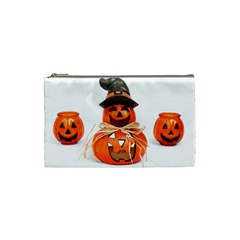 Funny Halloween Pumpkins Cosmetic Bag (small)  by gothicandhalloweenstore